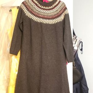 Knit long sleeve dress